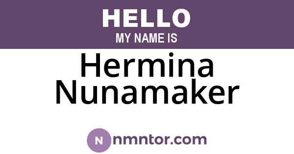 Hermina Nunamaker