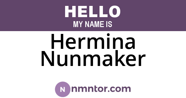 Hermina Nunmaker