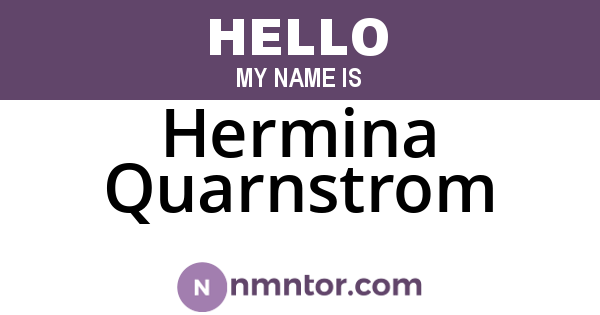Hermina Quarnstrom