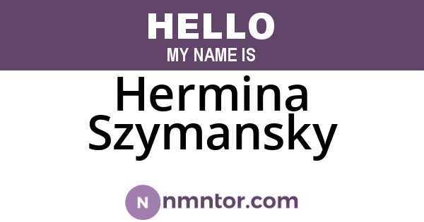 Hermina Szymansky