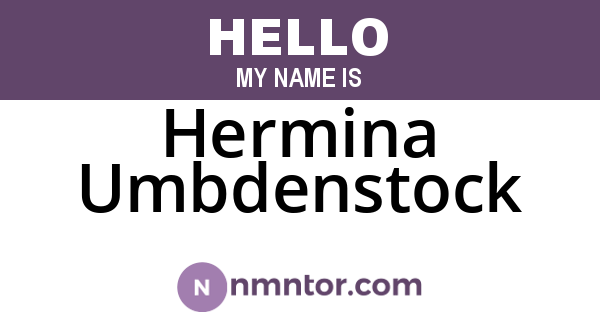 Hermina Umbdenstock