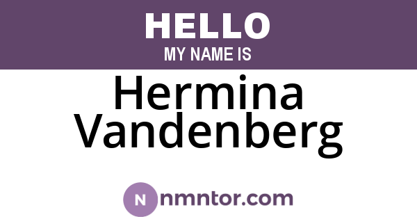 Hermina Vandenberg