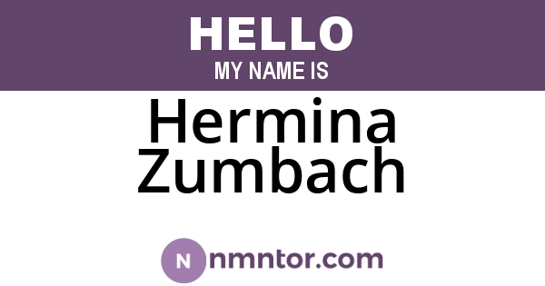 Hermina Zumbach