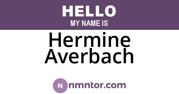 Hermine Averbach