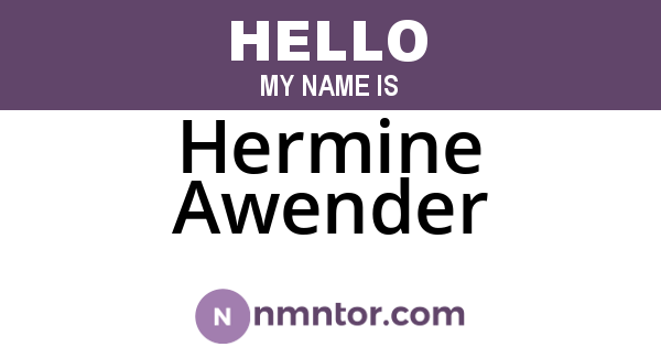 Hermine Awender