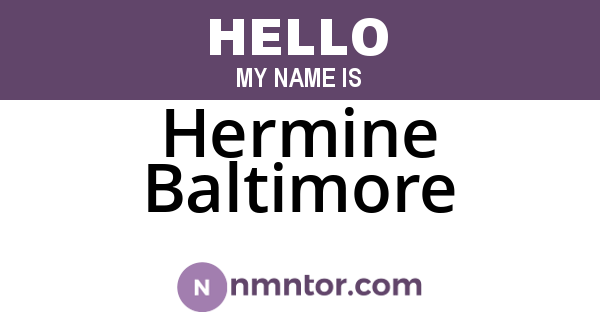 Hermine Baltimore