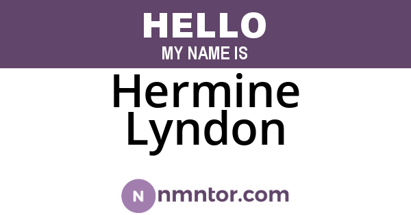 Hermine Lyndon