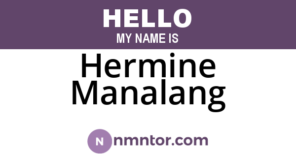 Hermine Manalang