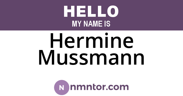 Hermine Mussmann
