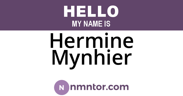 Hermine Mynhier