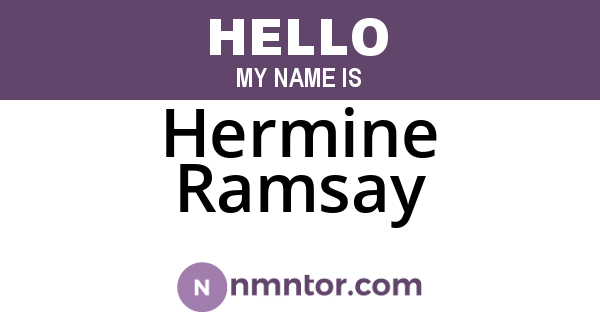 Hermine Ramsay