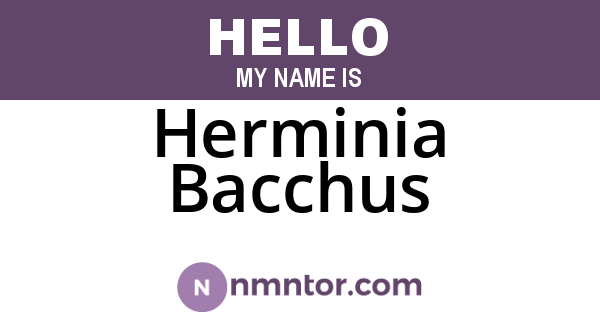 Herminia Bacchus