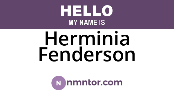 Herminia Fenderson