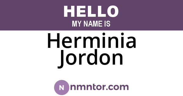 Herminia Jordon