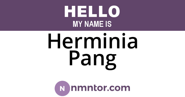 Herminia Pang