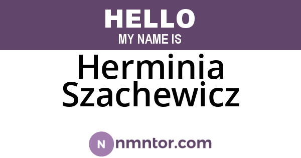 Herminia Szachewicz