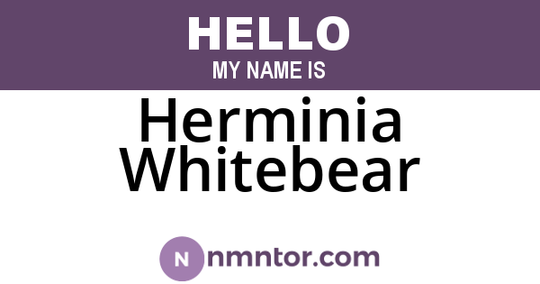 Herminia Whitebear