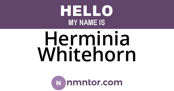 Herminia Whitehorn