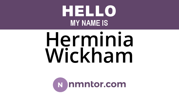 Herminia Wickham