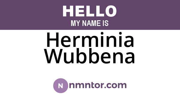 Herminia Wubbena