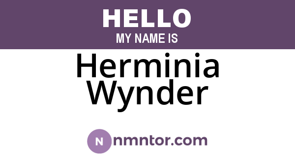 Herminia Wynder