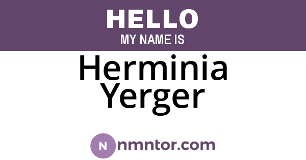 Herminia Yerger