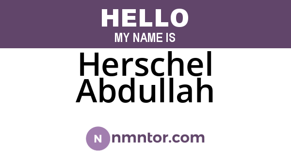 Herschel Abdullah
