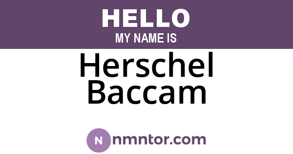 Herschel Baccam