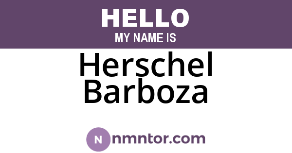 Herschel Barboza