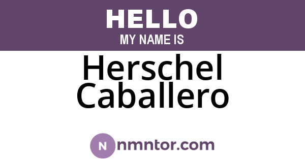 Herschel Caballero