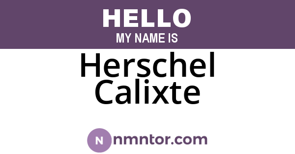 Herschel Calixte