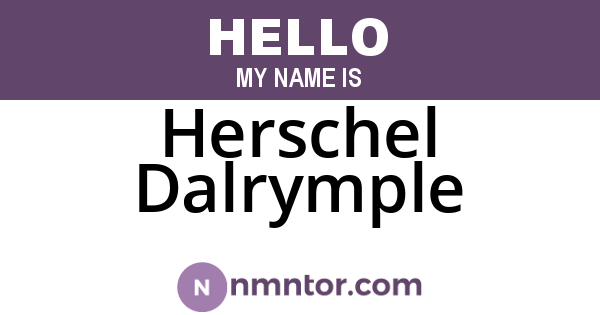 Herschel Dalrymple