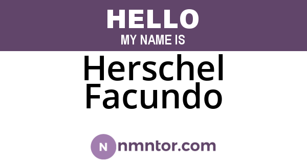 Herschel Facundo