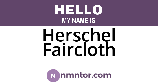 Herschel Faircloth