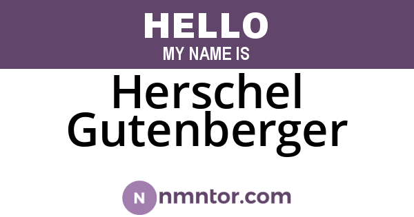 Herschel Gutenberger