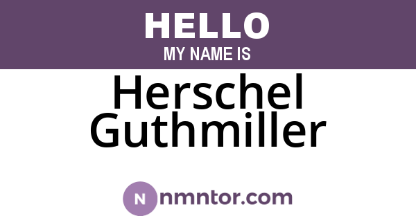 Herschel Guthmiller