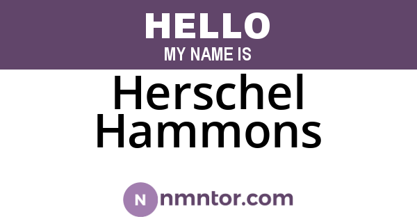 Herschel Hammons