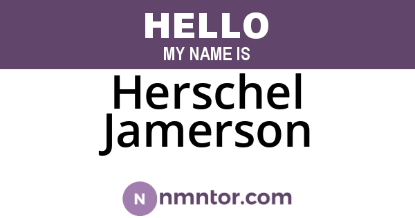 Herschel Jamerson