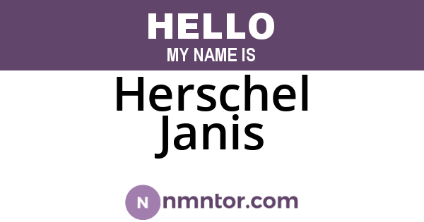 Herschel Janis