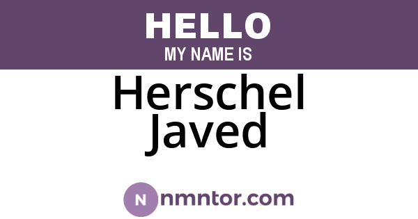 Herschel Javed