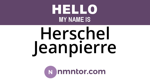Herschel Jeanpierre