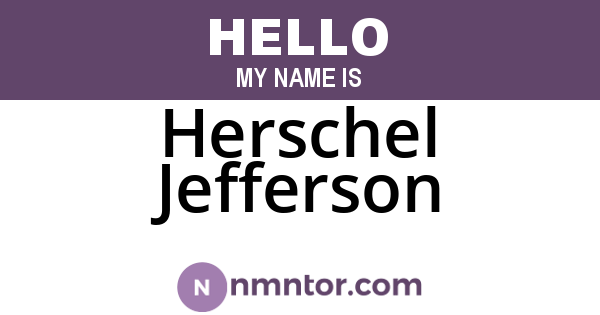 Herschel Jefferson
