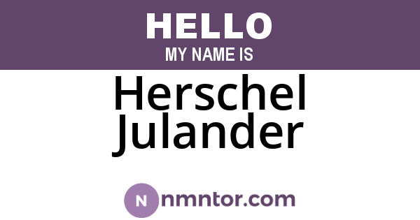 Herschel Julander