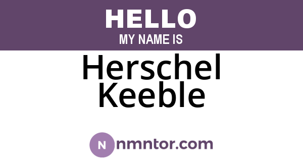 Herschel Keeble