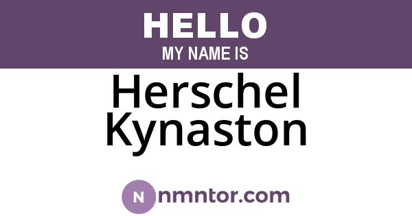 Herschel Kynaston