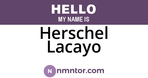 Herschel Lacayo