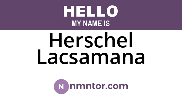 Herschel Lacsamana
