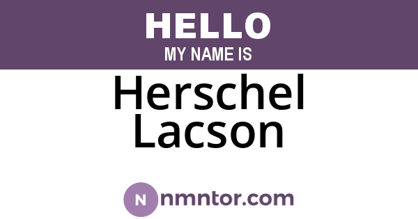 Herschel Lacson