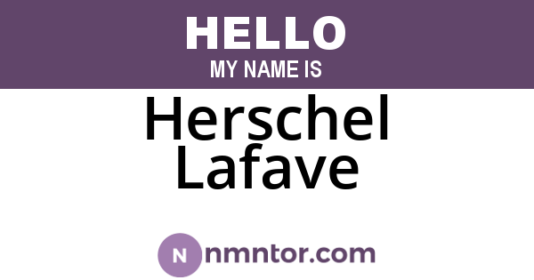 Herschel Lafave