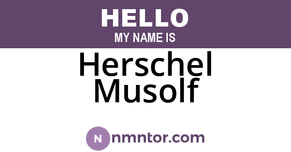 Herschel Musolf